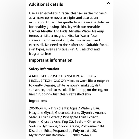 NEW Garnier Travel Size SkinActive Gentle Peeling Micellar Water - Picture 9 of 10